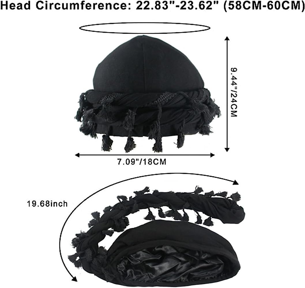 Tassel Satin Lined Durag Wrap